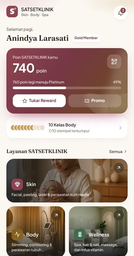 Aplikasi PWA untuk Klinik Kecantikan