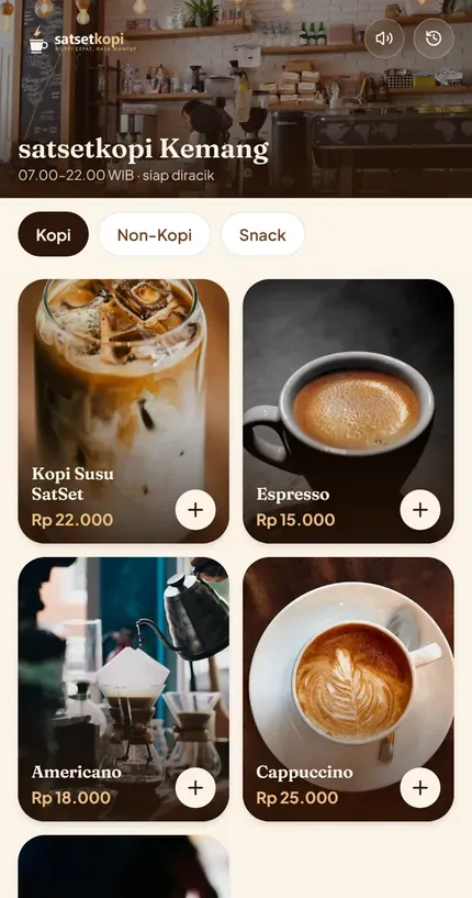 Aplikasi PWA untuk Coffee Shop